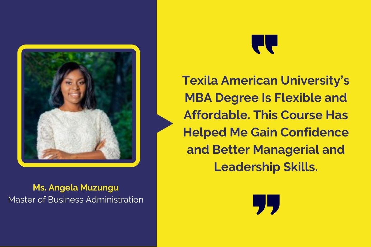 Angela Muzungu MBA Degree with Texila